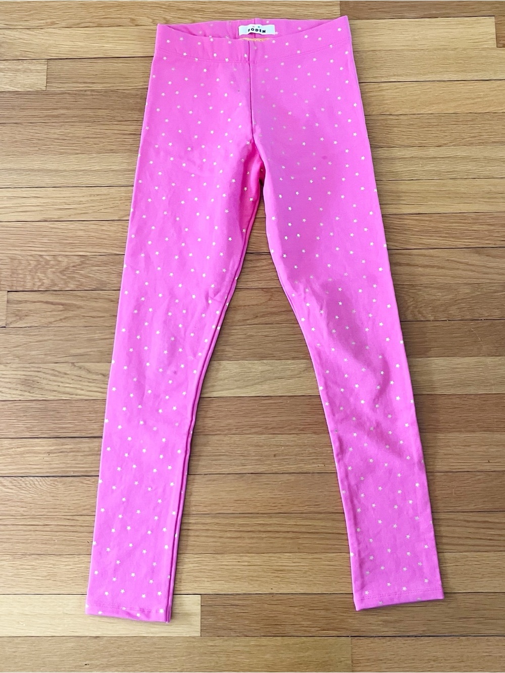 Mini Boden Pink Gold Polka Dot Thick Warm Winter Cozy Leggings 13-14